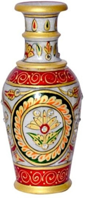 

Chitra Handicraft Marble Flower Pot Stoneware Vase(9 inch, Multicolor)