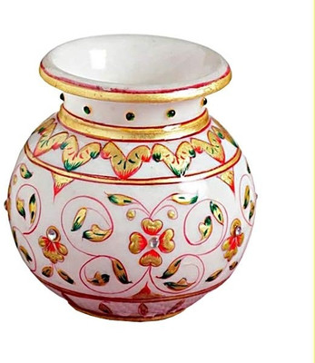 

Chitra Handicraft Marble Lotta Stoneware Vase(4 inch, Multicolor)