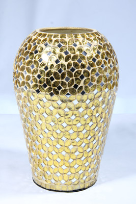 

Art N Crafts Aluminium Vase(10.5 inch, Gold)