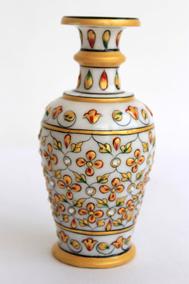 

Craft International Marble Flower Pot Painted - 1 Stoneware Vase(6 inch, Multicolor)