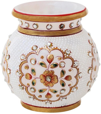 29% OFF on Handicrafts Paradise Marble Stoneware Vase(4 inch, Multicolor)