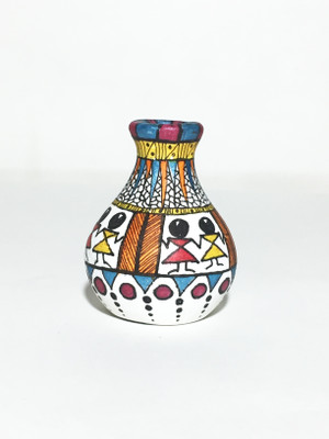 

U-arte TRIBAL POT Terracotta Vase(2.28 inch, Multicolor)