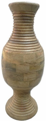 

HANDICRAFT Wooden Wooden Vase(20 inch, Brown)