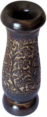 

Desi Karigar Wooden Vase(12 inch, Brown)