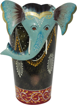 

The Ethnic Story Iron Vase(11 inch, Black)
