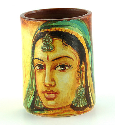 

eKolhapuri Terracotta Vase(9 inch, Multicolor)
