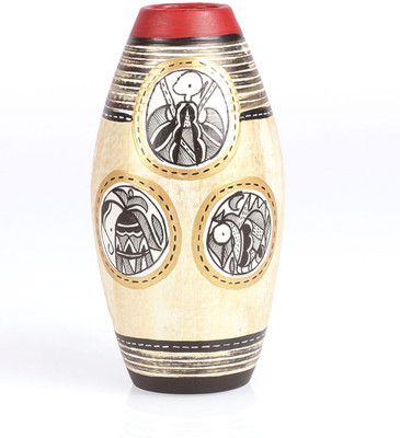 

VarEesha Terracotta Vase(3 inch, Gold)