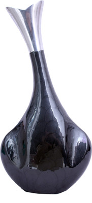 

La Belle Bronze Aluminium Vase(12.6 inch, Black)