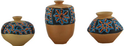 

eKolhapuri Terracotta Vase(7.6 inch, Multicolor)