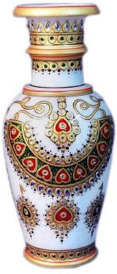 

Chitra Handicraft Marble Jewellery Heart Shape Flower Stoneware Vase(9 inch, Multicolor)