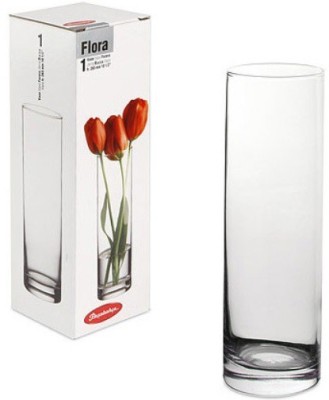 PASABAHCE Flora Botanica Glass Vase(10.5 inch, Clear)