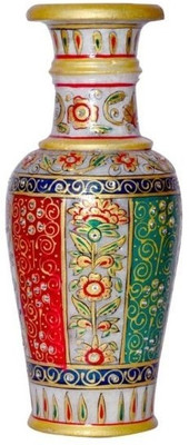 

Chitra Handicraft Marble Flower Pot Stoneware Vase(9 inch, Multicolor)