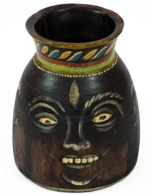 

Artlivo Popart Oukhali Wooden Vase(20 cm, Brown)