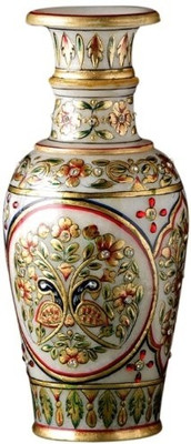 

Traditional Rajasthan Stoneware Vase(9 inch, Multicolor)