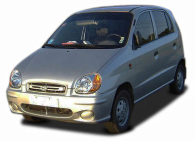 

Speedwav Car Double Vent Air Intake White-Hyundai Santro Bonnet Scoop