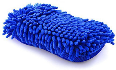 

ManeKo Chenille Hand Duster With Microfiber Mitts & Sponge with Grip for Cleaning & Washing Car, Bike Mitt Sponge(Pack of 1)