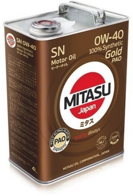 

MITASU MITASU GOLD PAO SN 0W-40 100% Synthetic MITASU GOLD PAO SN 0W-40 100% Synthetic Synthetic Motor Oil(4 L)