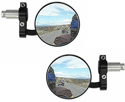 CADEAU Manual Rear View Mirror For Royal Enfield Classic 500, Classic 350, Standard 350 Twin Spark, Electra Delux, Thunderbird 350(Exterior)