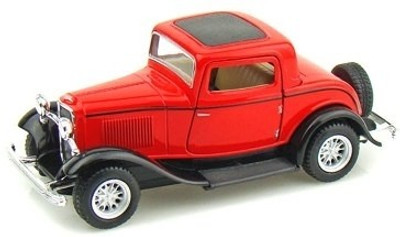 

Kinsmart 1932 Ford 3-Window Coupe(Red, Black), Black;red