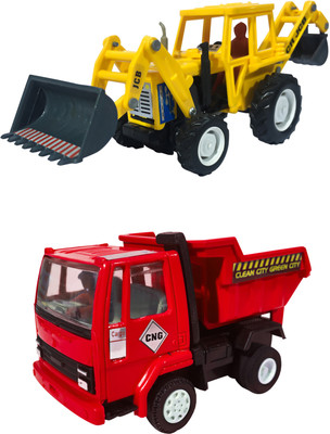 

Jack Royal JCB&Dumper Truck(Yellow, Red), Red;yellow