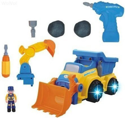 

WolVol 3In1 Construction Bulldozer Dump Excavator Takeapart Truck(Blue)