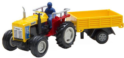 

AM Enterprises Multicolour Plastic Tractor with Trolley(Multicolor)