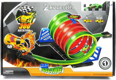 

Webby Inertia Powered Racing Car Track Set(Multicolour)