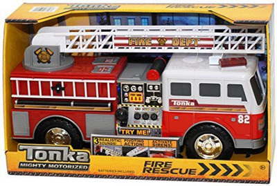 

Tonka Mighty Motorized Fire Rescue Truck Red And White(Multicolor)