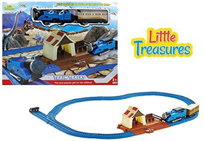 

Little Treasures Electric Train Toy With Light Sound And Tracks(Multicolor)
