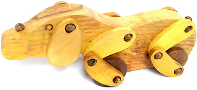 

Craftspoint desi indian wooden dog toy(Yellow, Brown), Brown;yellow