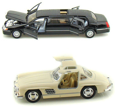 

Kinsmart Lincoln Limousine and Mercedes 300 SL Coupe(Multicolor)