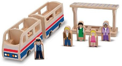 

Melissa & Doug Whittle World Train Platform Play Set(Multicolor)
