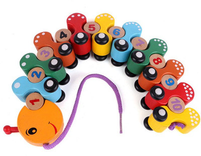 

Kalaplanet Caterpiller Wooden Pulling Toy(Multicolor)