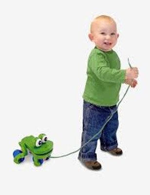 

Melissa & Doug Frolicking Frog Pull Toy(Green)