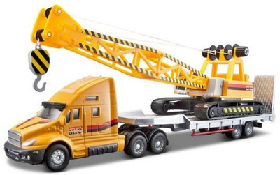 

Maisto TRUCK LINE HEAVY DUTY DIE-CAST TOY TRUCK TRAILER(Yellow)