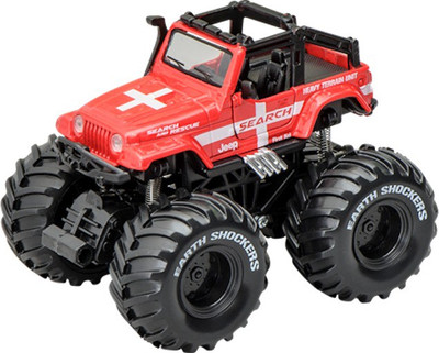 

Maisto Earth Shockers Jeep Monster Truck (4.5")(Red)