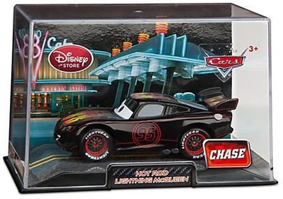 

Disney Pixar Cars Diecast 143 Scale Hot Rod Lightning Mcqueen Chase(Multicolor)