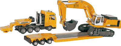 

Siku Heavy Haulage Transporter with Flat-bed Trailer(Multicolor)