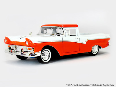 

Road Signature 1957 Ford Ranchero Pick Up 1:18 Yatming(Orange / White)