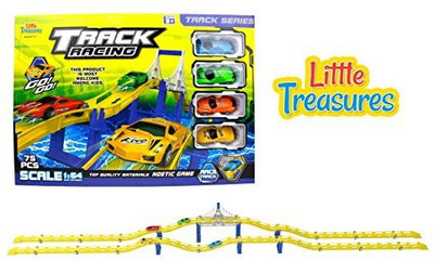 Little Treasures Track Racing Set(Multicolor)