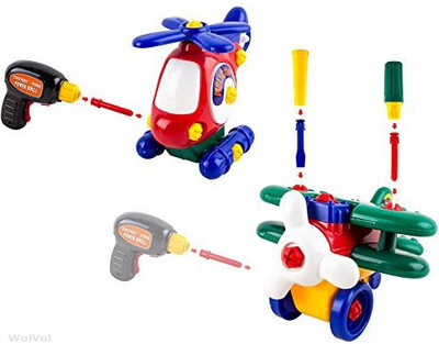 

WolVol Airplane And Helicopter Takeapartequipped With Electric(Multicolor)