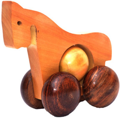 

Univ Handcarved Wooden Horse Toy(Dark Brown)