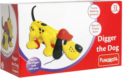 FUNSKOOL DIGGER THE DOG, Watch the Digger walk with you(Multicolor)