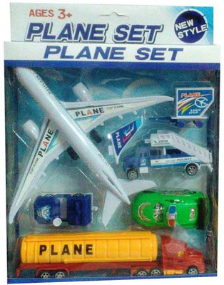

Shop & Shoppee Aeroplane Set with Trucks & Cars(Multicolor)