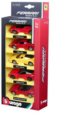 Bburago Ferrari Race & Play 5 Models Pack - 1 (1/43)(MultiColour)