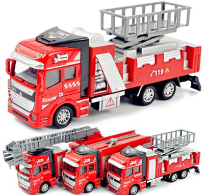 

RIANZ Die Cast Metal FIRE Trucks Set of 3(Red)
