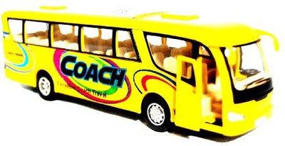 

ABC Market USA Kinsmart 7" Long Travel Coach Road Trip Bus In Assorted(Yellow)