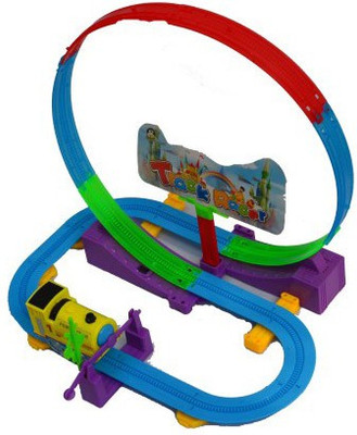 

Smiles Creation Train Track Racer 36 Pc Set Toy for kids(Multicolor)