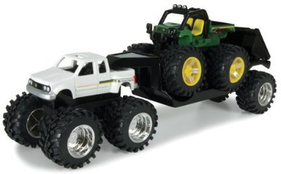 

John Deere Monster Treads White Pickup Haulers And Gator(Multicolor)