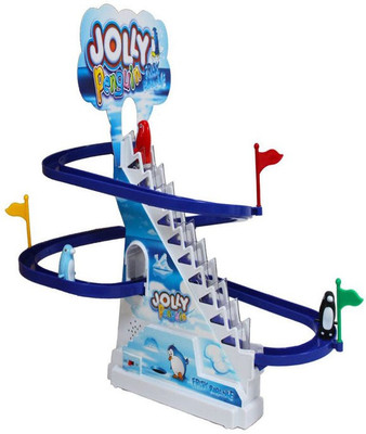 

Turban Toys Battery Operated Jolly Penguin Racing Set(Blue, White)